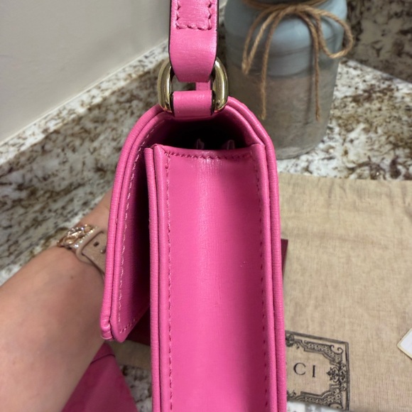 NWT Pink Gucci Luce Leather and Canvas Bag And Wallet - Picture 11 of 13